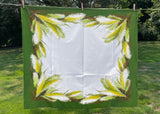 Vintage California Hand Prints CHP Pampas Grass Tablecloth
