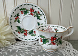 A Cup of Christmas Tea Teacup and Saucer by Warren Hanson