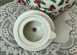 Vintage Christmas Teapot Holly Hollyberry Chintz