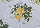Vintage Woodstock Yellow Cottage Roses Tablecloth