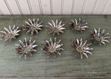 Vintage Tin Christmas Light Reflectors Star Flower Shaped