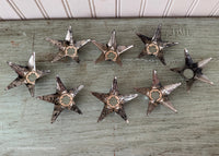 Vintage Tin Christmas Light Reflectors Star Shaped