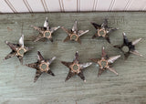 Vintage Tin Christmas Light Reflectors Star Shaped