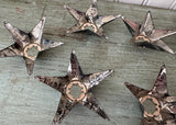 Vintage Tin Christmas Light Reflectors Star Shaped
