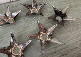 Vintage Tin Christmas Light Reflectors Star Shaped