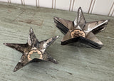 Vintage Tin Christmas Light Reflectors Star Shaped