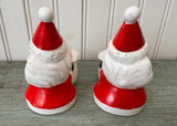 Pair of Vintage Christmas Santa Claus Candleholders