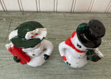 Vintage Mr. and Mrs. Christmas Snowmen Salt Pepper Shakers