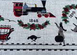 Vintage Charleston Trains Victorian People Roses Tablecloth