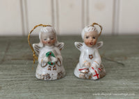 Vintage Christmas Angels  Bell Ornaments Japan
