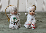 Vintage Christmas Angels  Bell Ornaments Japan