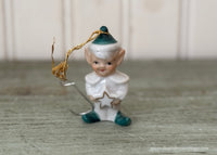 Vintage Christmas Elf Pixie Bell Ornament Japan
