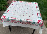 NWT Vintage Startex Fruit Stand Garden Cart Tablecloth by Hall Byther