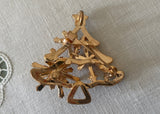 Rhinestone Christmas Tree Snowflake Poinsettia Brooch Pendant