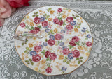 Vintage Pink June Roses Chintz Lemon Sweets Dish