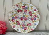 Vintage Pink June Roses Chintz Lemon Sweets Dish