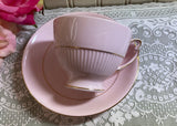 Vintage Colclough Shell Pink with Gold Teacup and Saucer