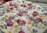 Vintage Pink June Roses Chintz Lemon Sweets Dish