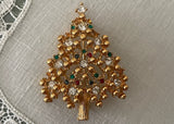 Vintage Unsigned Eisenberg Ice Christmas Tree Pin Brooch