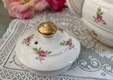 Vintage Sadler Petite Pink Rose Gold Trim Teapot