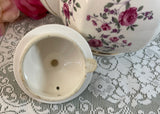 Vintage Pink Rose Rosebud Crown Teapot
