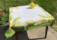 Vintage California Hand Prints CHP Pampas Grass Tablecloth