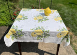 Vintage Woodstock Yellow Cottage Roses Tablecloth
