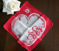 Vintage Handkerchief Folds into a Valentines Heart - The Pink Rose Cottage