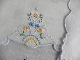 Vintage Embroidered Madeira Petite Daisy Cocktail or Tea  Napkins - The Pink Rose Cottage 