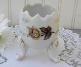 Vintage Yellow Rose Egg Vase - The Pink Rose Cottage 