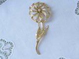 Vintage Monet Pinwheel Dahlia Flower Pin Brooch - The Pink Rose Cottage 