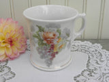 Antique Shaving Mug with Pastel Roses and Grapes - The Pink Rose Cottage 
