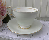 Vintage Paragon Light Green with Pink Roses Teacup and Saucer - The Pink Rose Cottage 