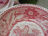Vintage Wood & Sons "Woodland" Red and White Transferware Nut Cup or Butter Pat Dish - The Pink Rose Cottage 