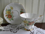 Vintage Royal Albert Friendship Series Chrysanthemum Teacup and Saucer - The Pink Rose Cottage 