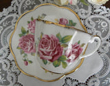 Vintage Salisbury "Juliana Rose" Pink Rose Teacup and Saucer - The Pink Rose Cottage 