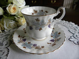 Royal Albert Lorraine Grapes Demitasse Teacup and Saucer - The Pink Rose Cottage 