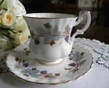Royal Albert Lorraine Grapes Demitasse Teacup and Saucer - The Pink Rose Cottage 