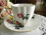 Vintage Royal London Pink and Yellow Roses Teacup and Saucer - The Pink Rose Cottage 