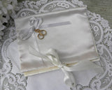 Vintage Bridal Handkerchief Keeper Holder with Wedding Rings - The Pink Rose Cottage 
