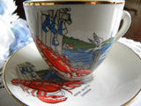 Weatherby Hanley Royal Falcon Ware  Nova Scotia Canada Lobster Teacup - The Pink Rose Cottage 