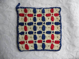 Pair of Vintage Red White and Blue Patriotic Potholders - The Pink Rose Cottage 