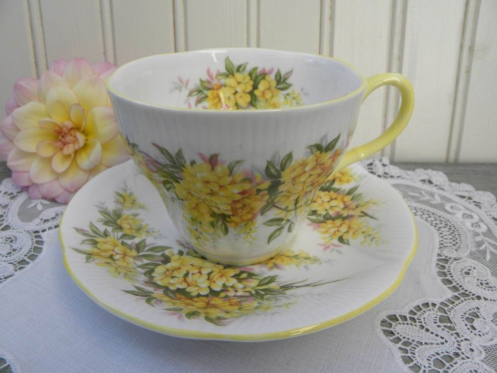 Vintage Royal Albert Blossom Time Series Laburnum Teacup and