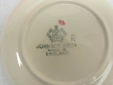 Vintage Johnson Bros Friendly Village Coaster Butter Pat - Red Country House - The Pink Rose Cottage 