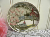 Vintage Johnson Bros Friendly Village Coaster Butter Pat - Well at Spring Time - The Pink Rose Cottage 