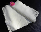 Vintage Unused Hand Embroidered Linen Azores Portugal Table Runner 16" by 41" - The Pink Rose Cottage 
