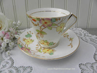 Vintage Victoria Spring Blossom Teacup and Saucer - The Pink Rose Cottage 