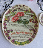 Vintage 1906 Perfume Toilet Powder Labels Violets & Geranium 2 Sizes - The Pink Rose Cottage 
