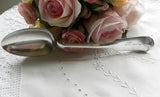 Antique Monogrammed Serving Spoon in "Tipped" Pattern - The Pink Rose Cottage 