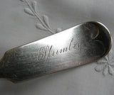Antique Monogrammed Serving Spoon in "Tipped" Pattern - The Pink Rose Cottage 